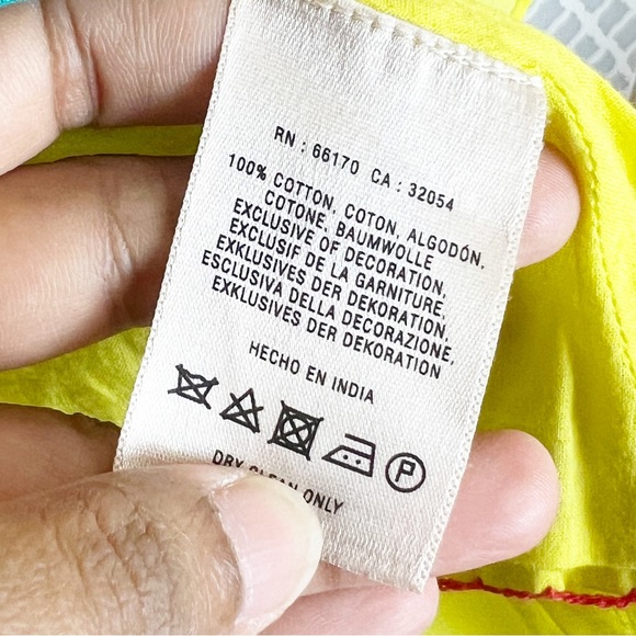 GUC Anthro Leifsdottir Ribboned Quilotoa Strapless Mini Cotton Dress - Picture 9 of 16